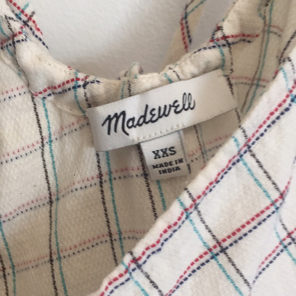 Madewell Plaid Tieback Halter Tank - Picture 4 of 6